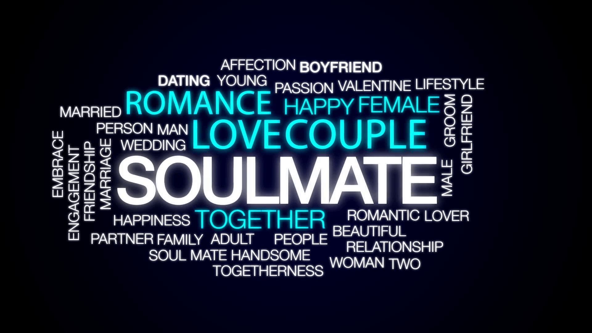 Soulmate Animated Word Cloud, Text Design Animation