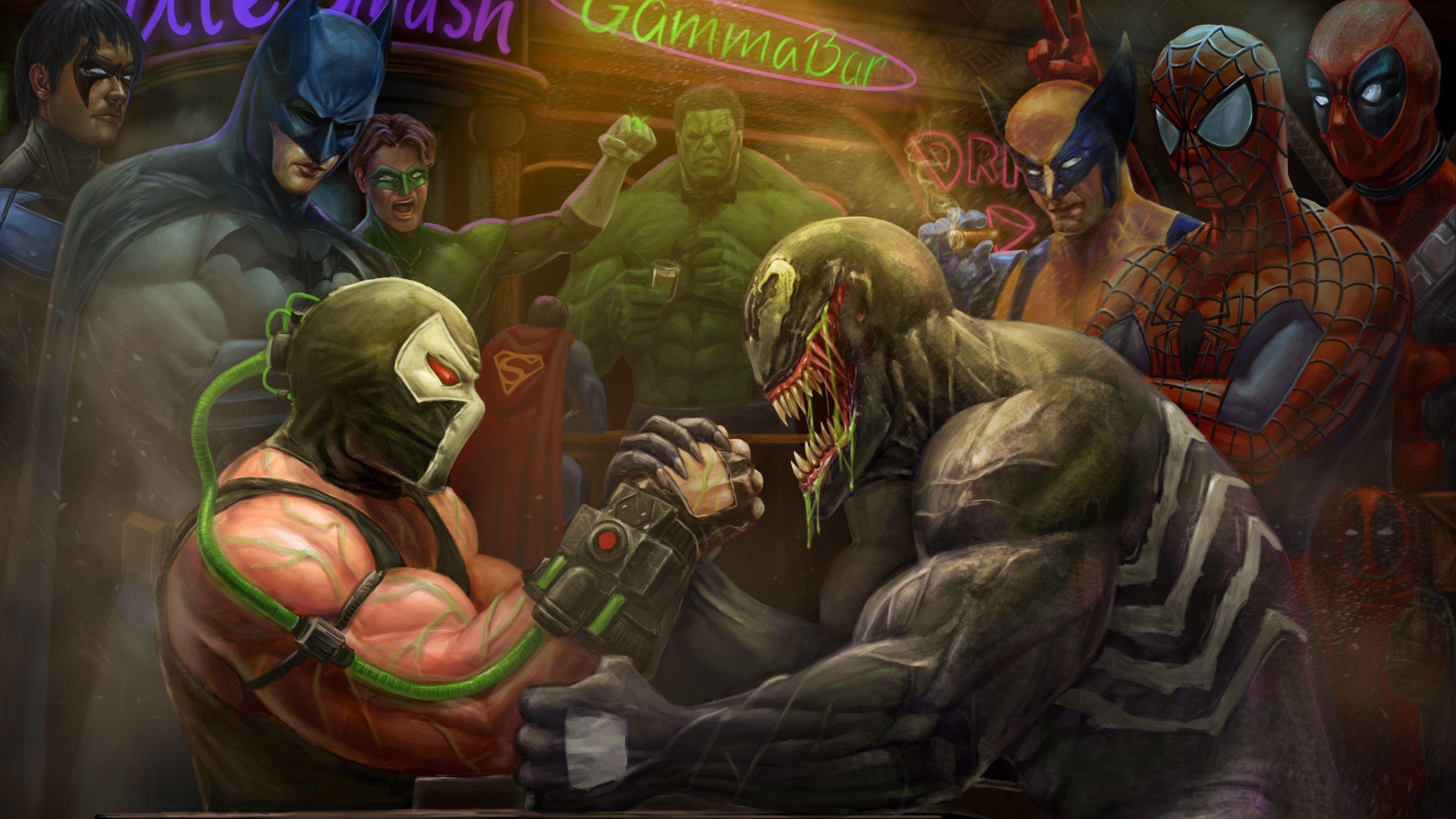 Venom Vs Bane Arm Wrestling wolverine wallpaper, Venom