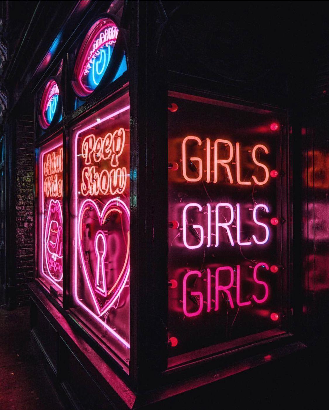 Aesthetic Grunge Neon Signs Wallpaper Free Aesthetic