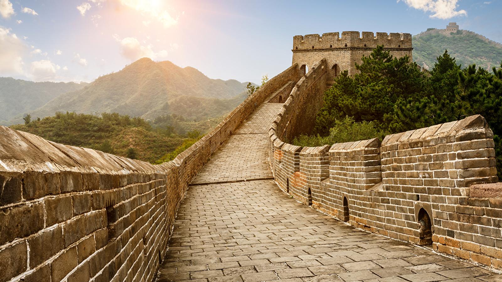 1600x900 great wall china computer background