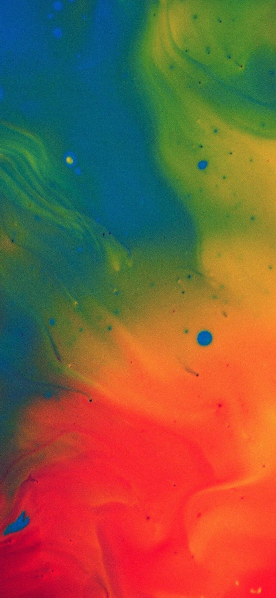 Blend color rainbow paint ink pattern iPhone X Wallpaper Free Download