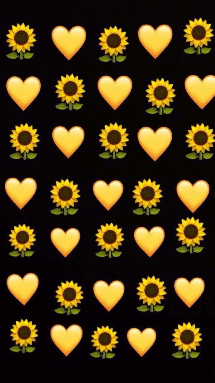 Pin By Genevieve Mivan On Sunflowers iPhone Emojis Black