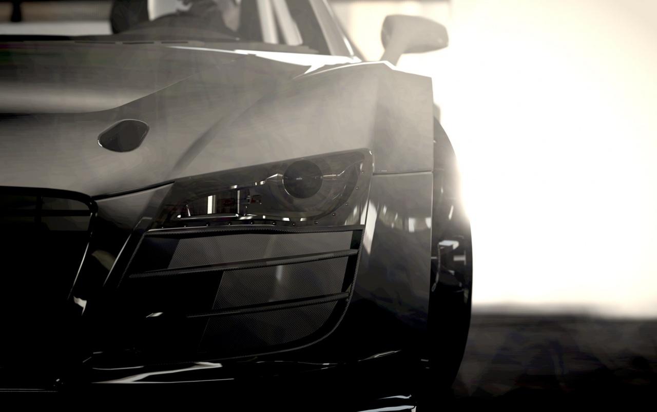 Silver Audi R8 Headlights Section wallpaper. Silver Audi R8