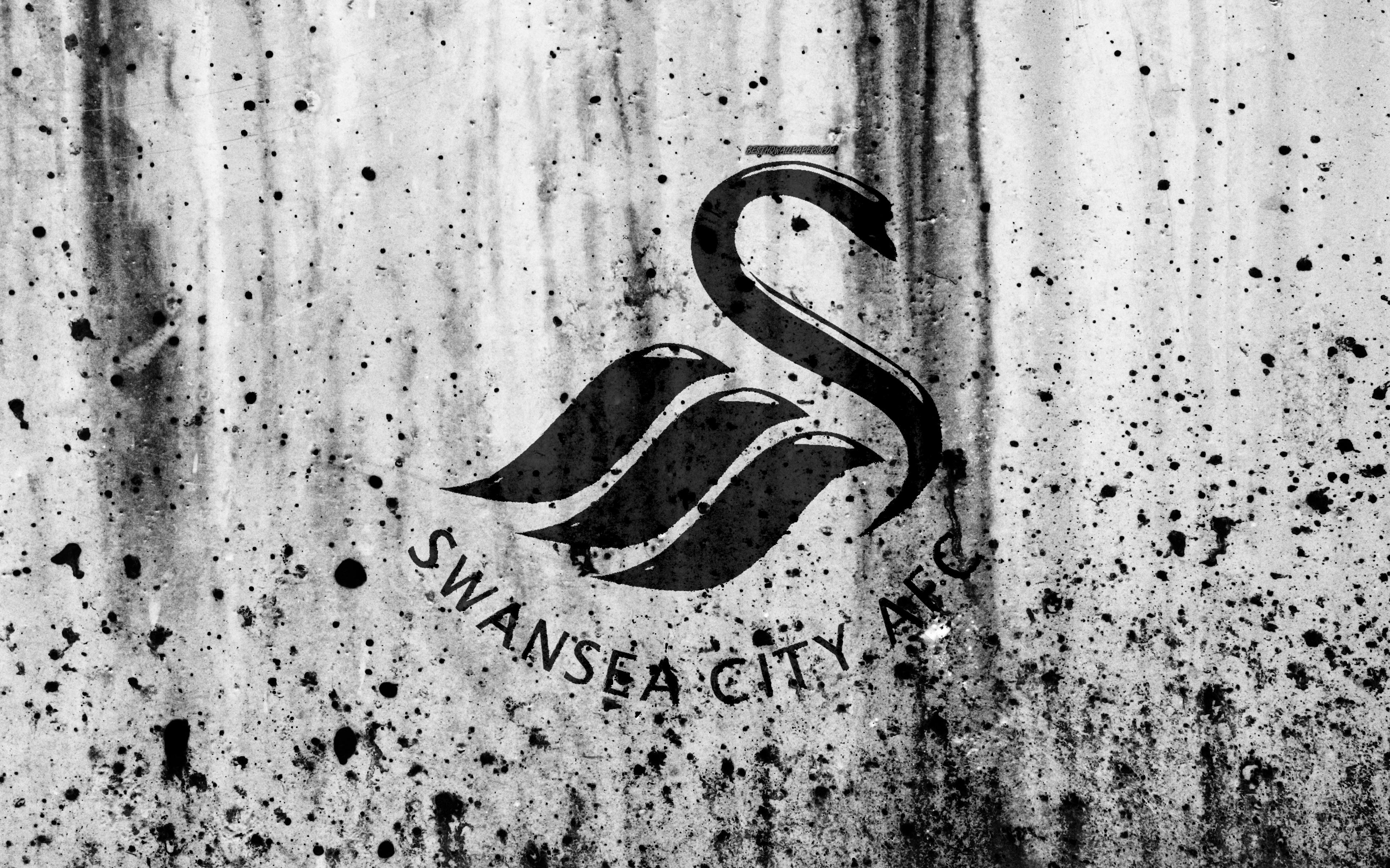 Download wallpaper FC Swansea City, 4k, Premier League