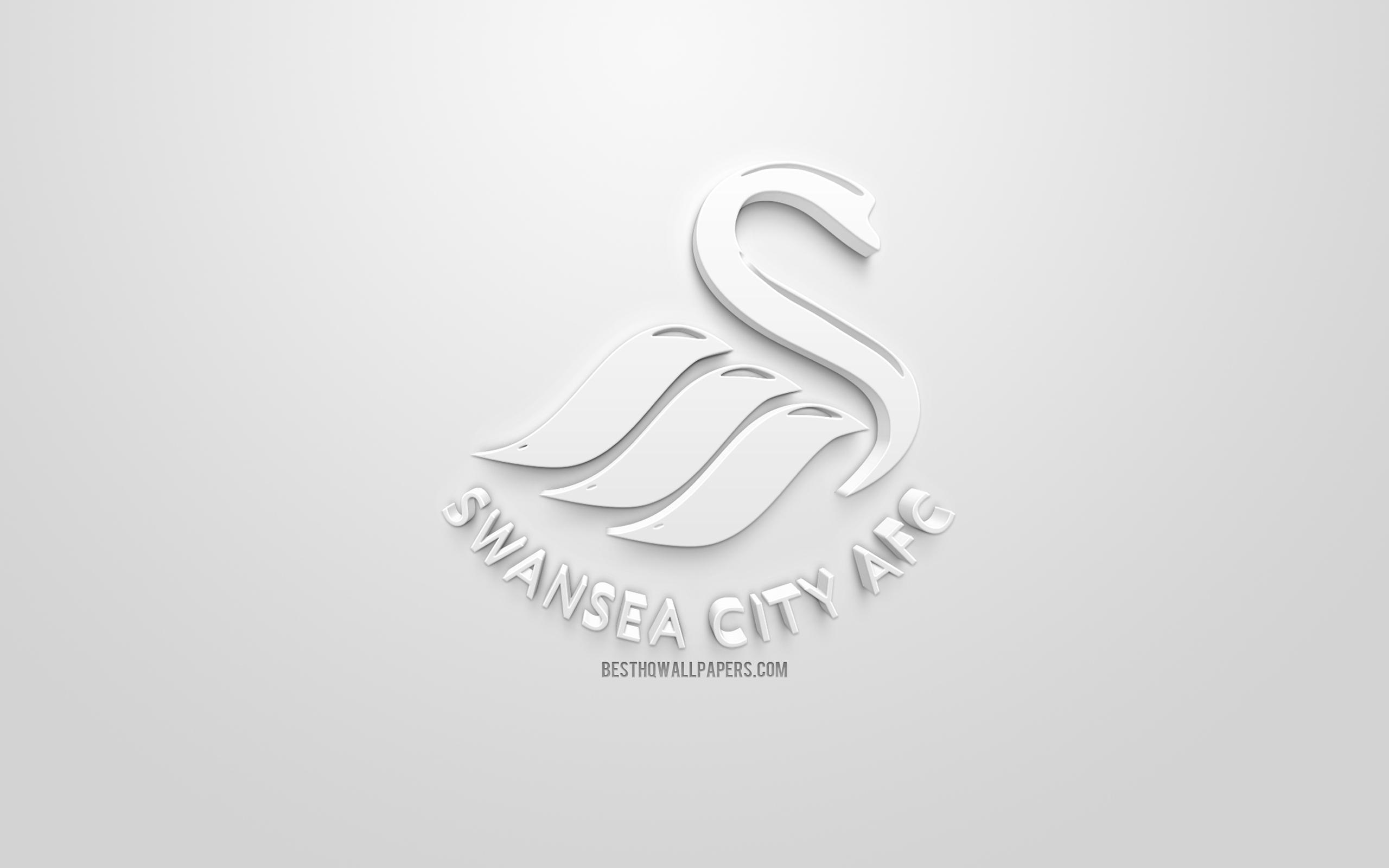 Download wallpaper Swansea City AFC, creative 3D logo