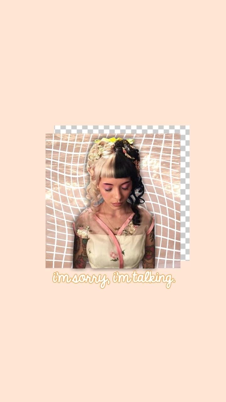 Melanie Martinez I'm Sorry, I'm Talking. Peach Aesthetic Wallpaper