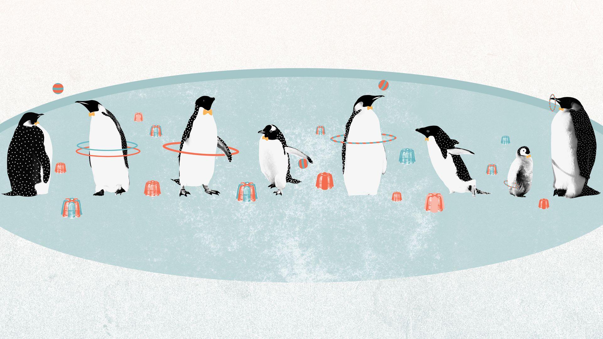 cute animated penguin wallpaper