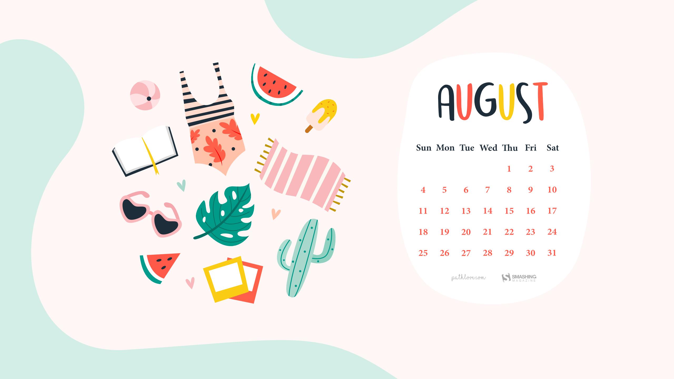 August Calendar 2022 Desktop Wallpaper