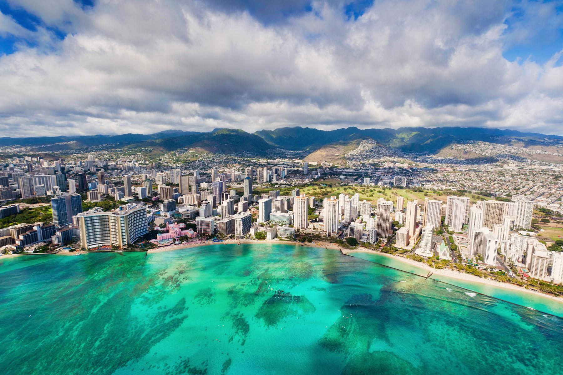 waikiki aerial wallpaper