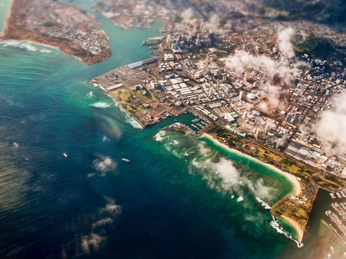 waikiki aerial wallpaper