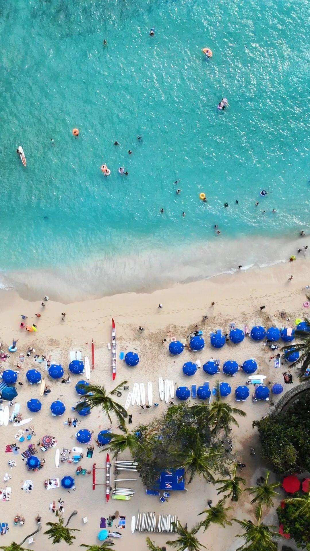 Sunny Beach views from the drone at Queens surf break