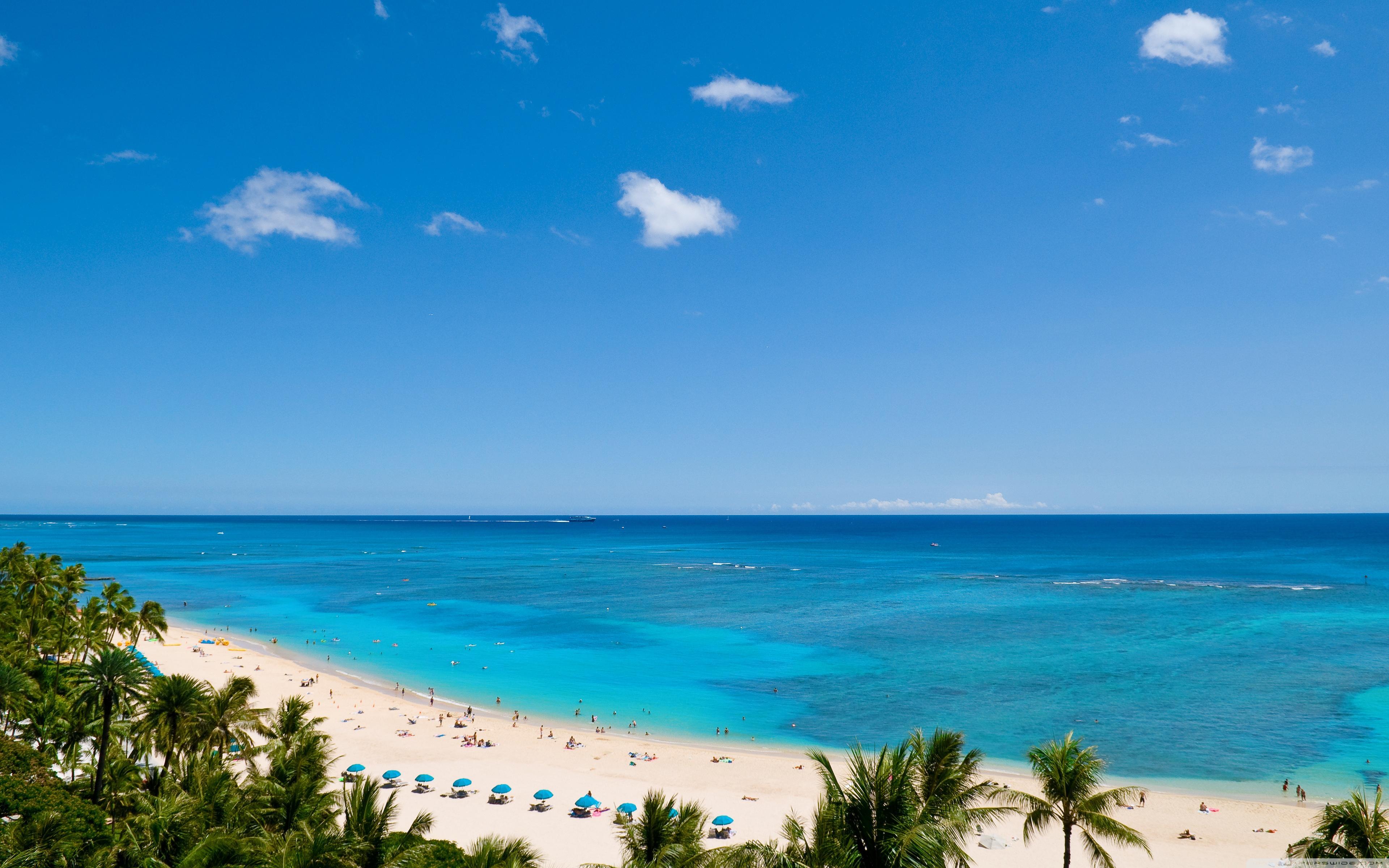 Waikiki Beach and Pacific Ocean ❤ 4K HD Desktop Wallpaper