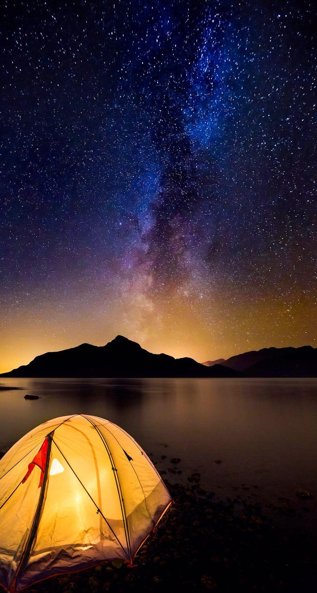 Camping under starry sky and enjoy moment of silence. Great