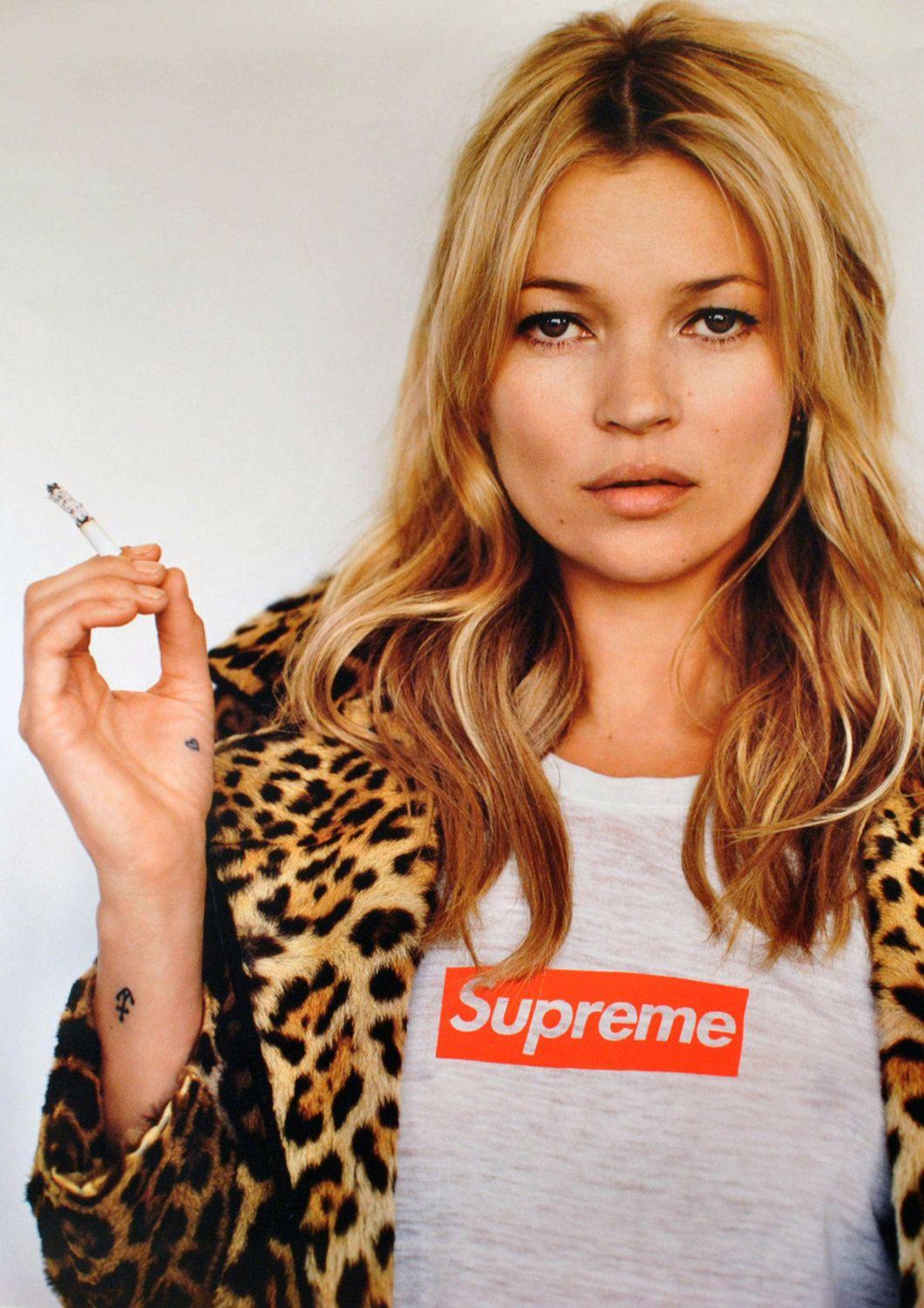 Kate Moss Supreme Super Model Poster, New Art Print, High