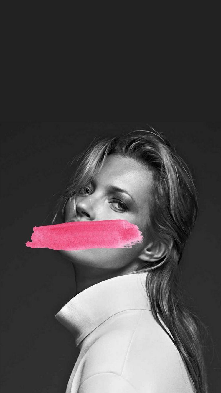 Kate Moss Pink Wallpaper HD iPhone 7. Indigo em 2019