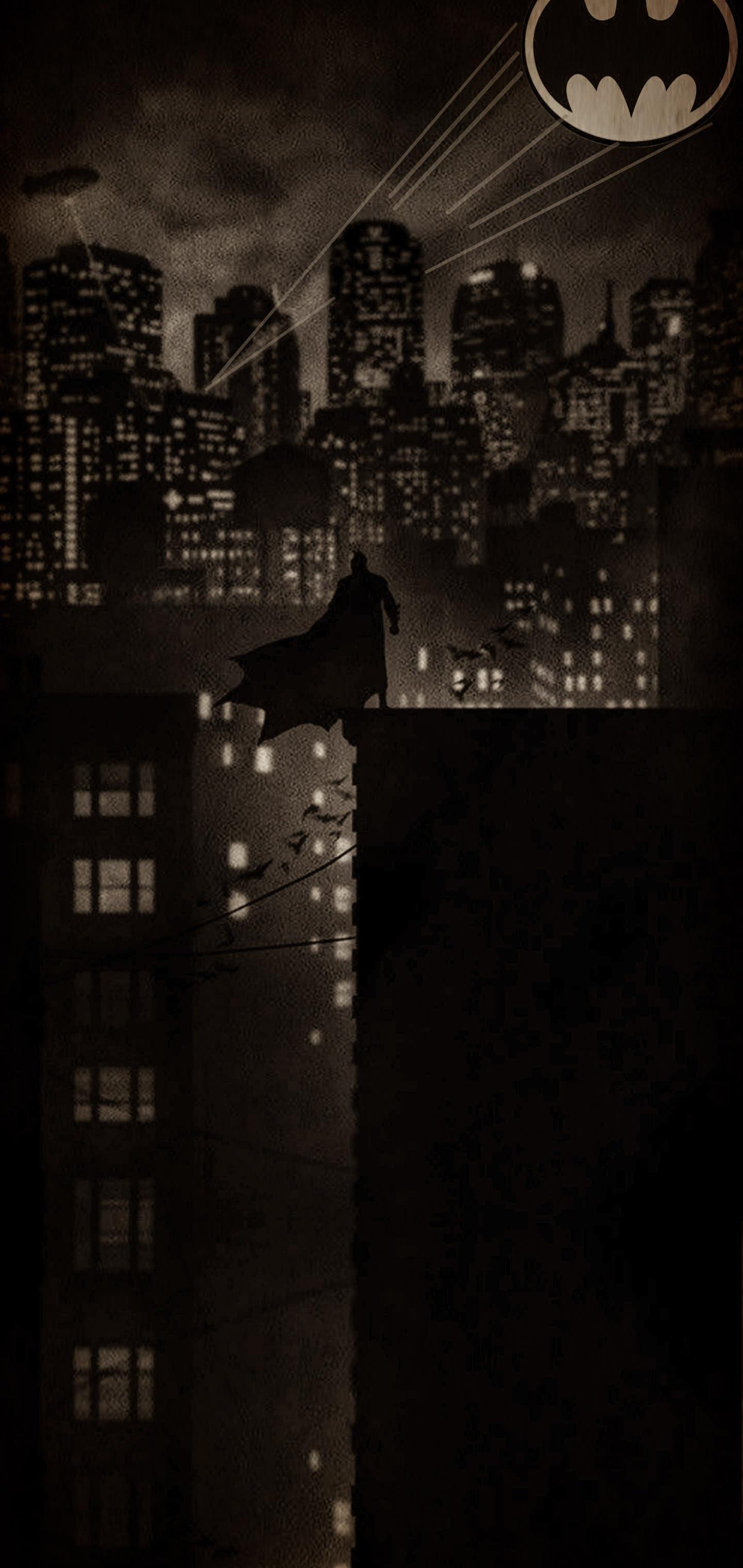 Batman and the Bat Signal by erdij. Samsung Galaxy S10