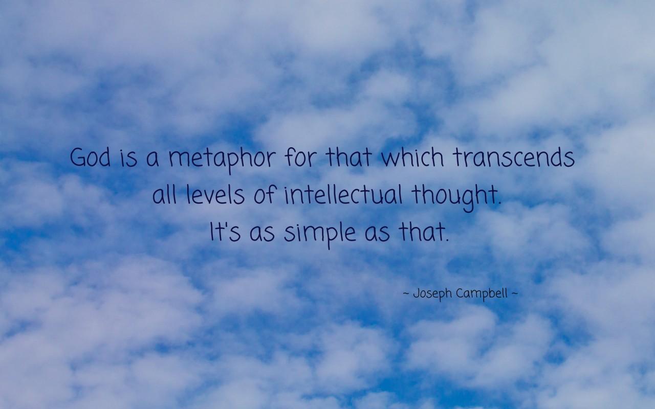 God is a metaphor, quote, quotes, thought, artistic