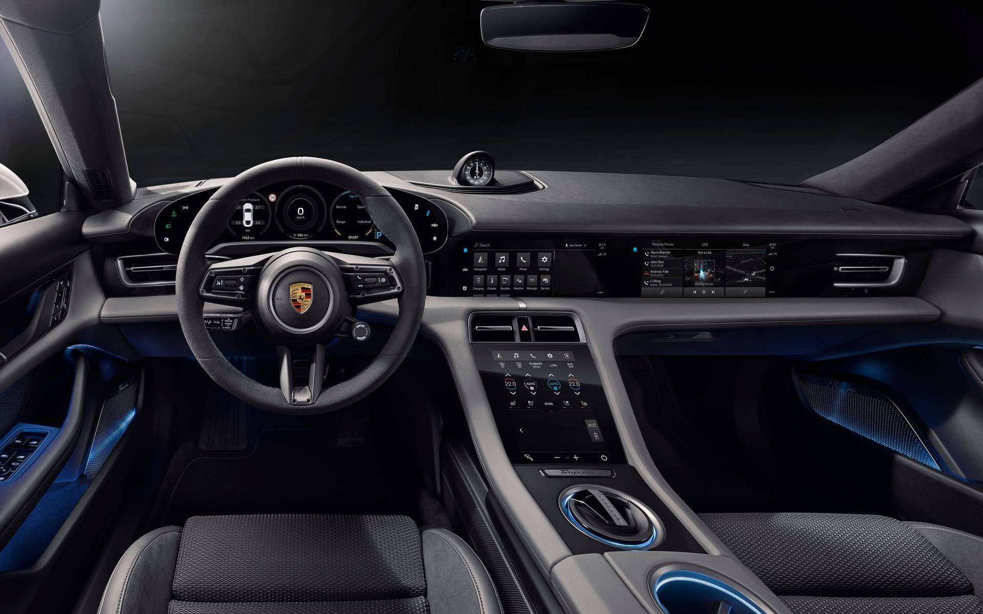 Porsche Taycan Interior Revealed Ahead of its Official Debut
