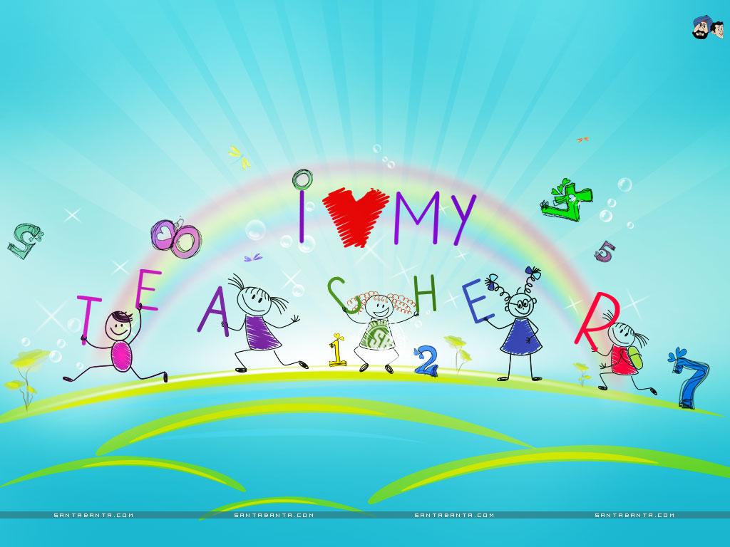 Teachers Day Colorful Wallpaper