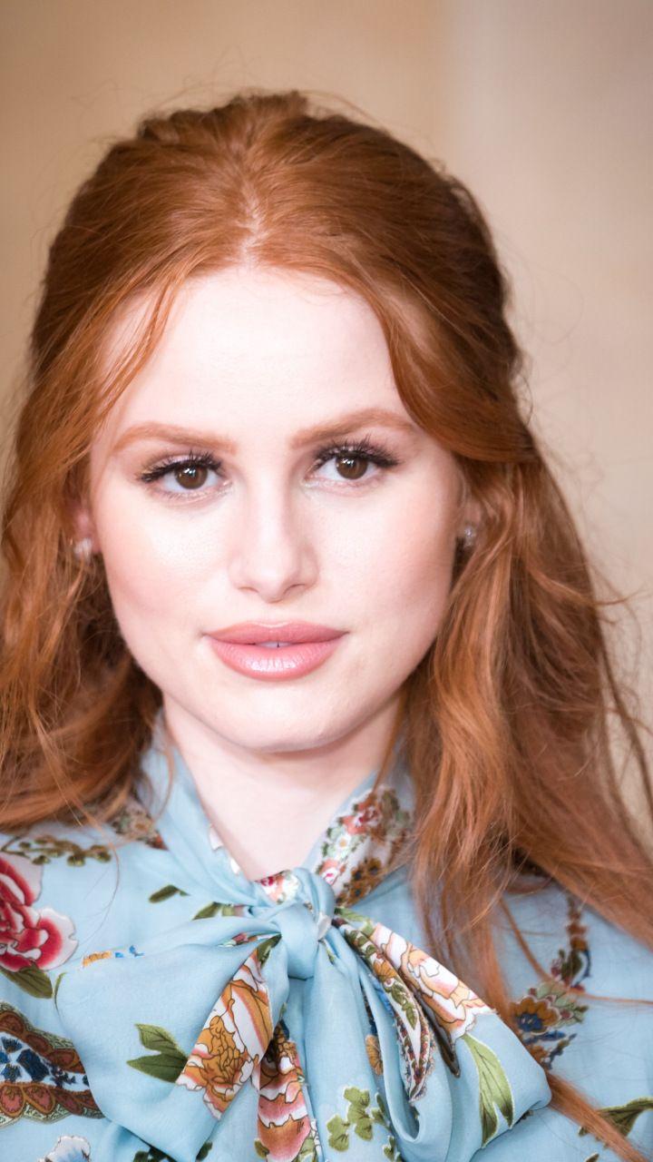2018, Madelaine Petsch, red head, smile, 5k, 720x1280 wallpaper