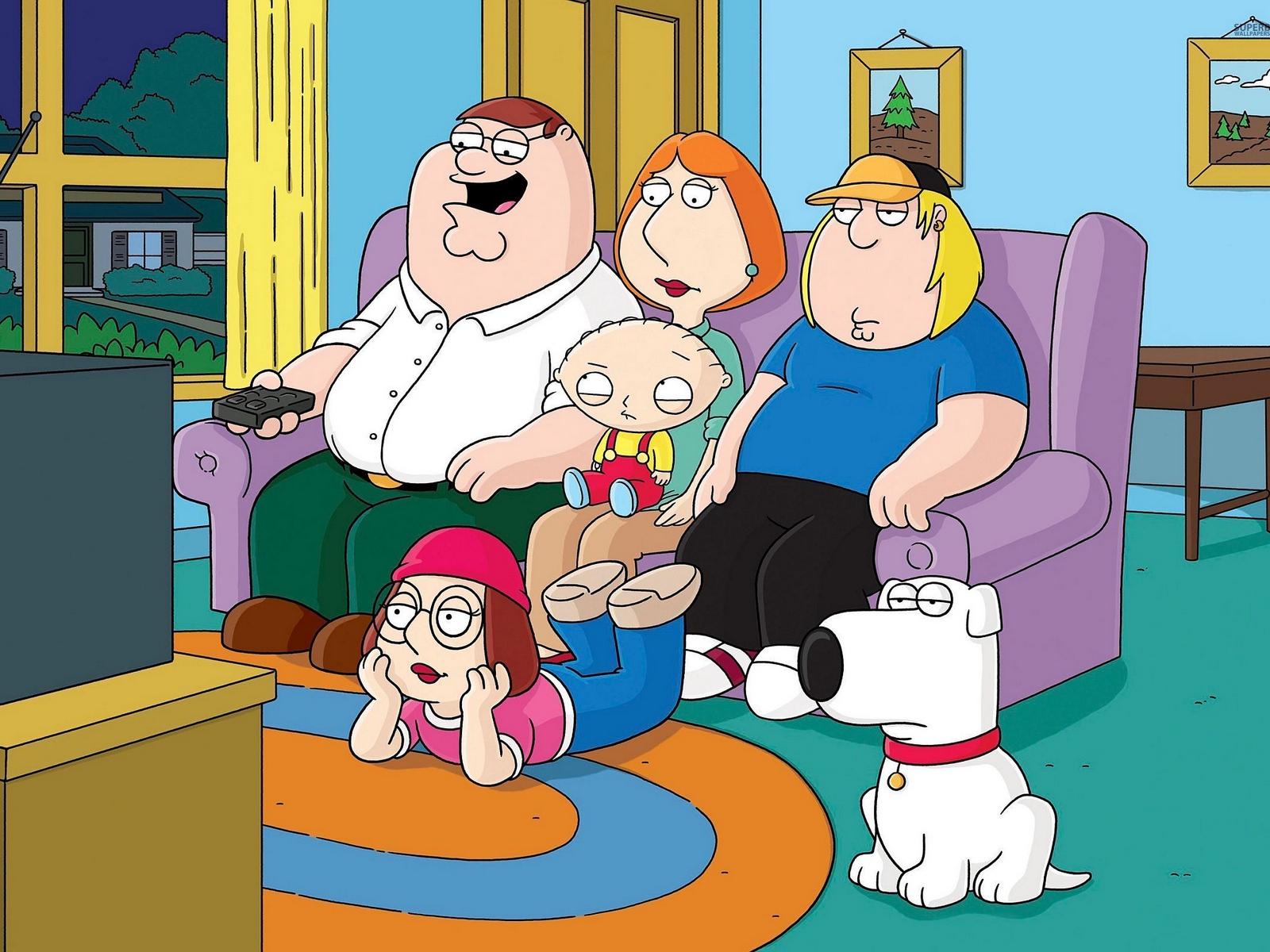 Download wallpaper 1600x1200 family guy, peter griffin, lois griffin