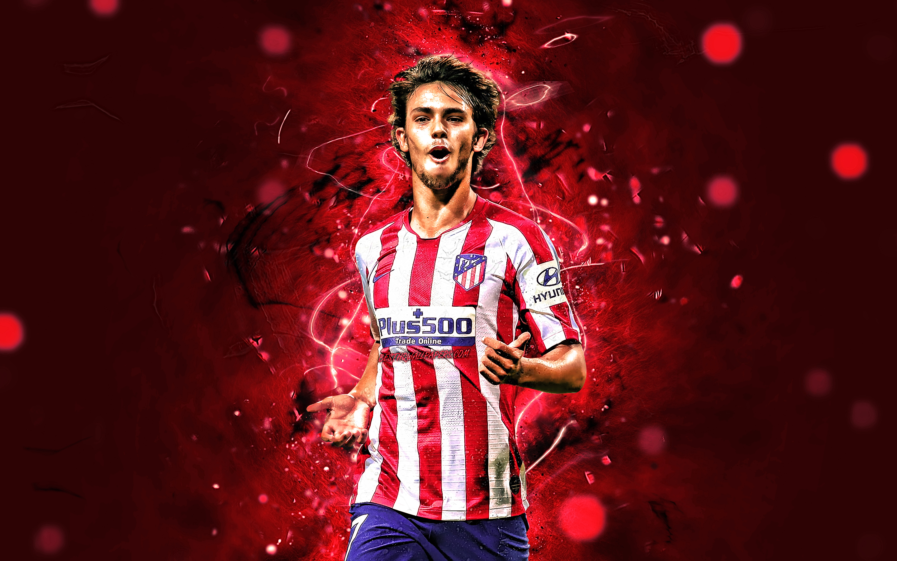 Download wallpaper Joao Felix, goal, Atletico Madrid FC, 2019