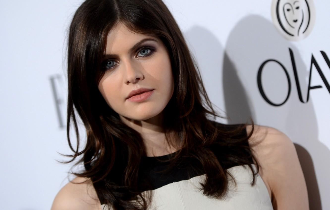 Wallpaper look, girl, makeup, actress, brunette, photohoot, blue