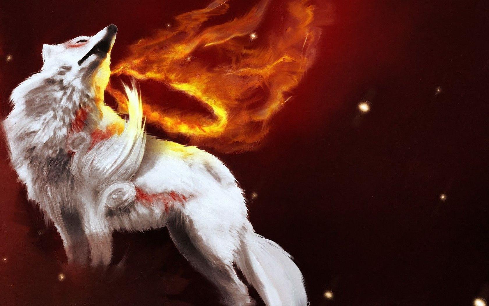 Fantasy wolf picture wallpaper
