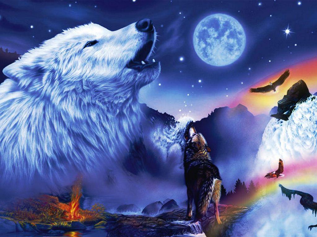 Wolf fantasy wallpaper