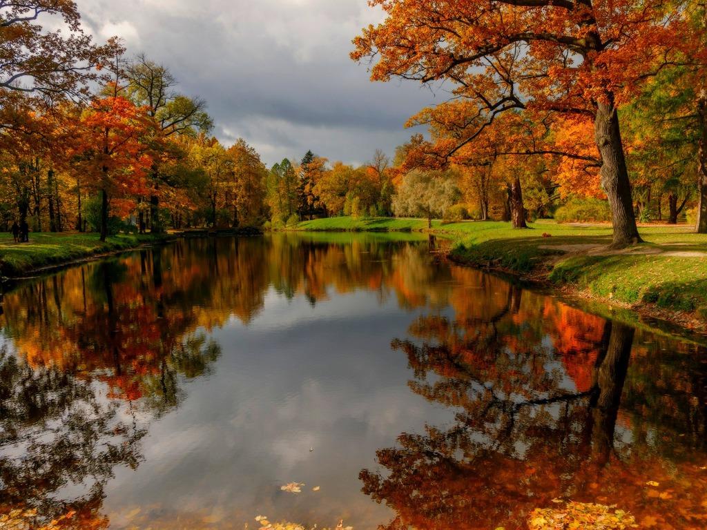 Beautiful Desktop Autumn River Background Items Image Pics
