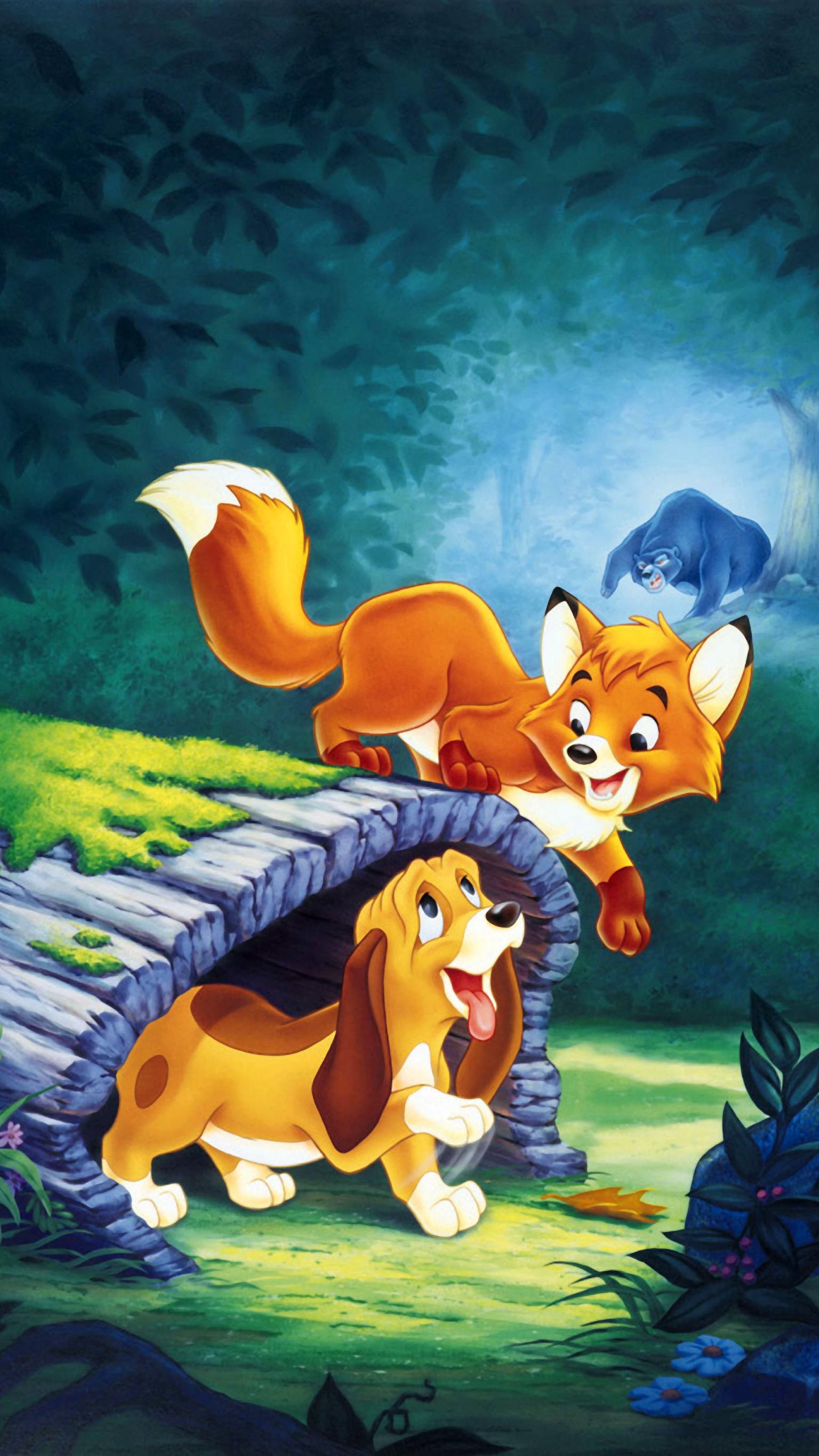The Fox and the Hound (1981) Phone Wallpaper