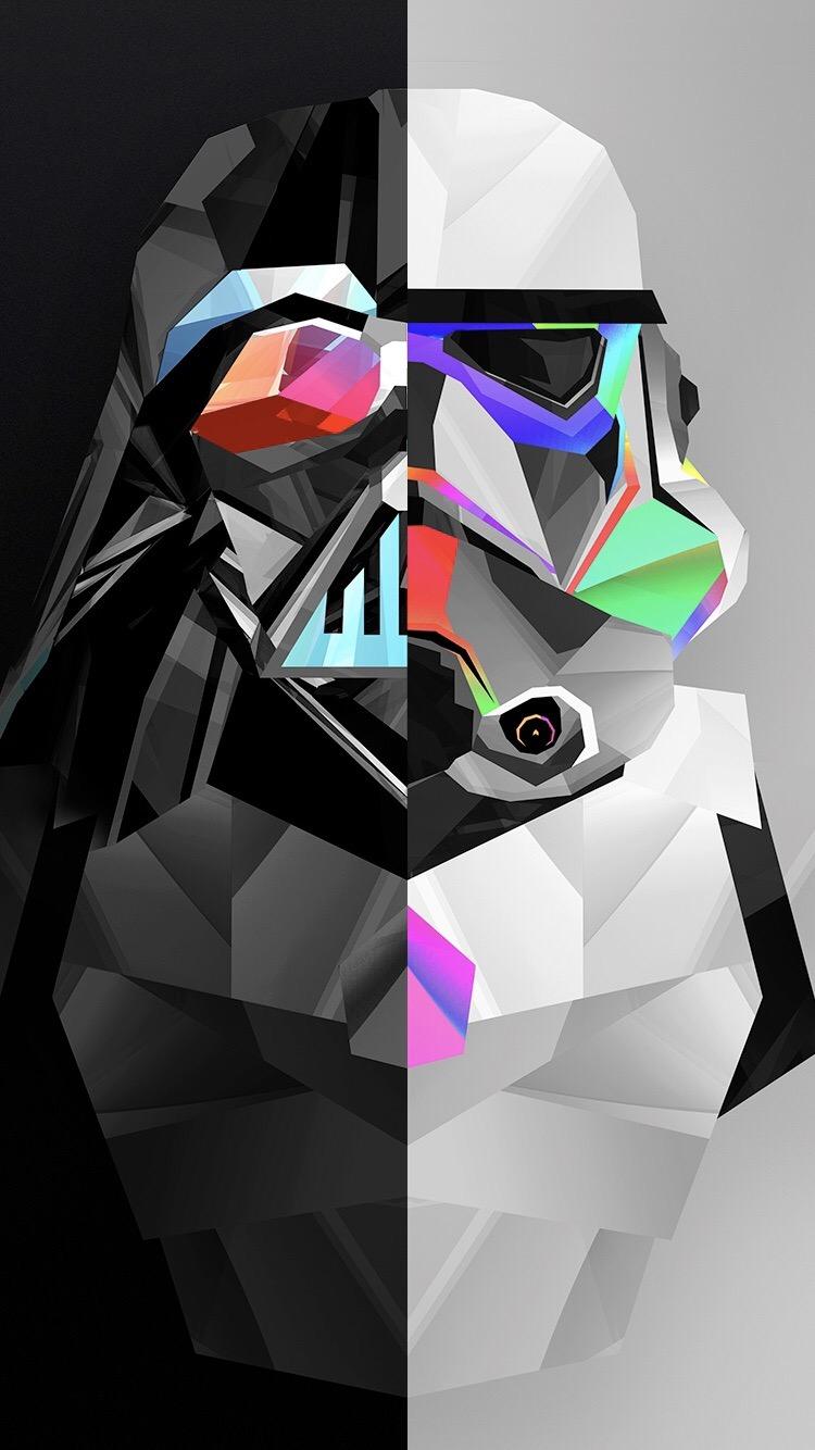 Star Wars iPhone Wallpaper Polygon