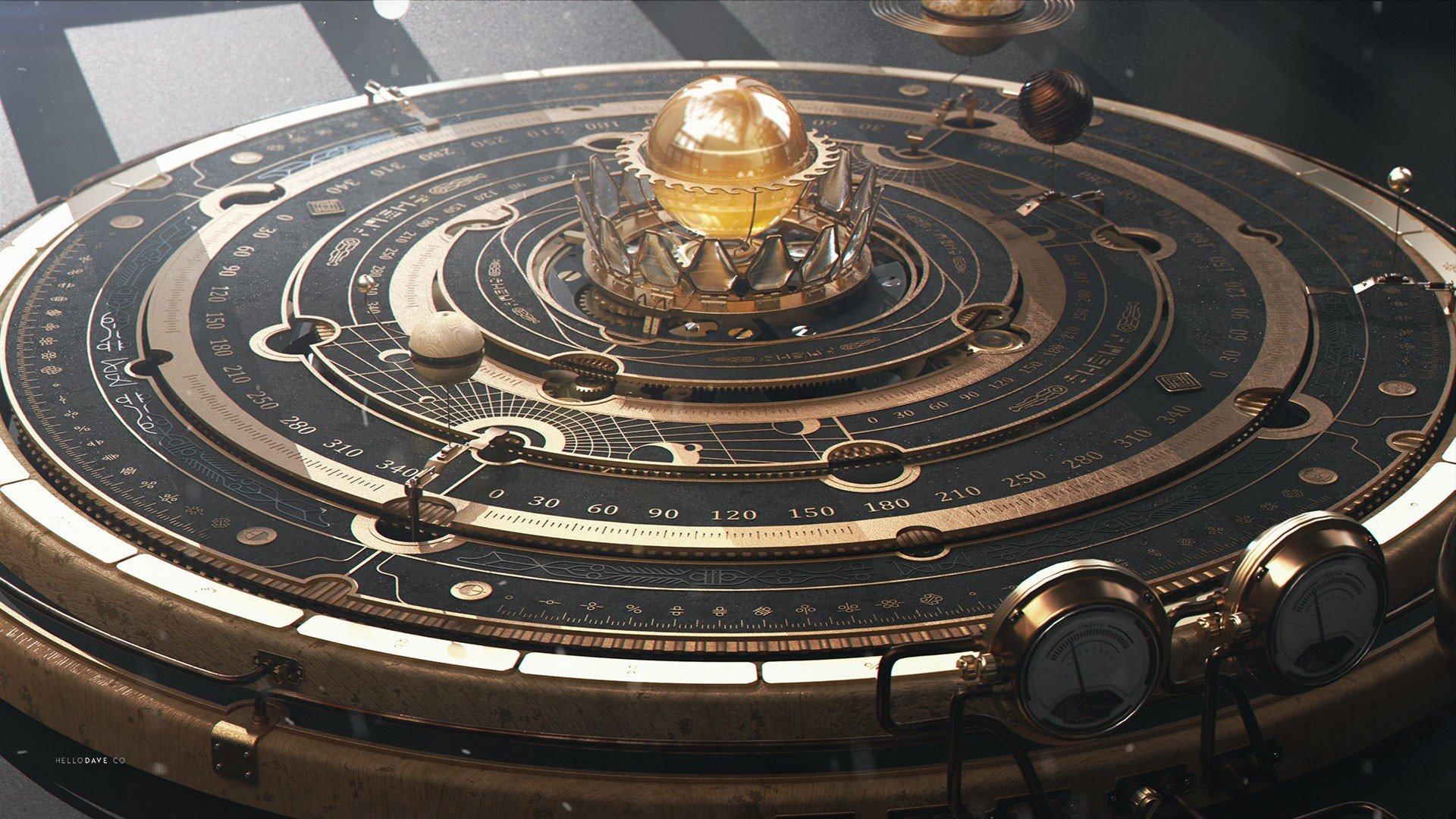 astrolabe, Steampunk, Planet, Astronomy HD Wallpaper / Desktop