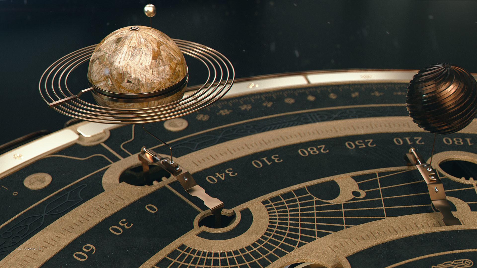 Steampunk Astrolabe Table with Ui, Davison Carvalho