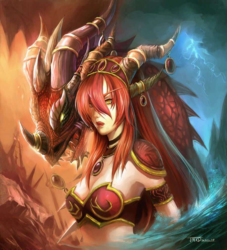 Hot Picture Of Alexstrasza From The World Of Warcraft