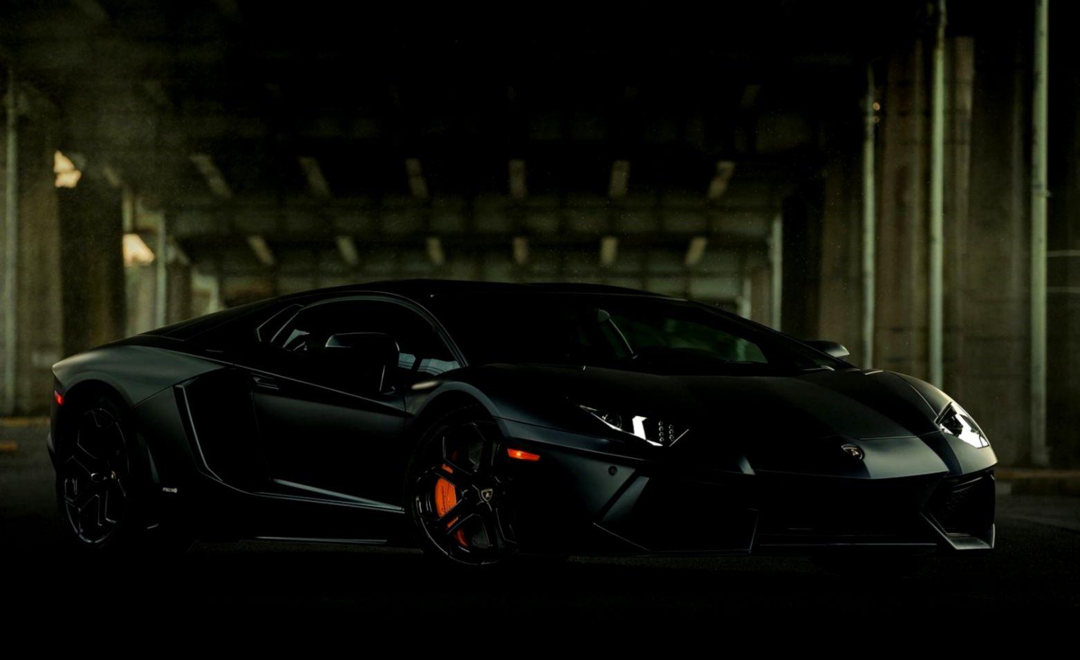 Lamborghini Aventador Black Car Wallpaper