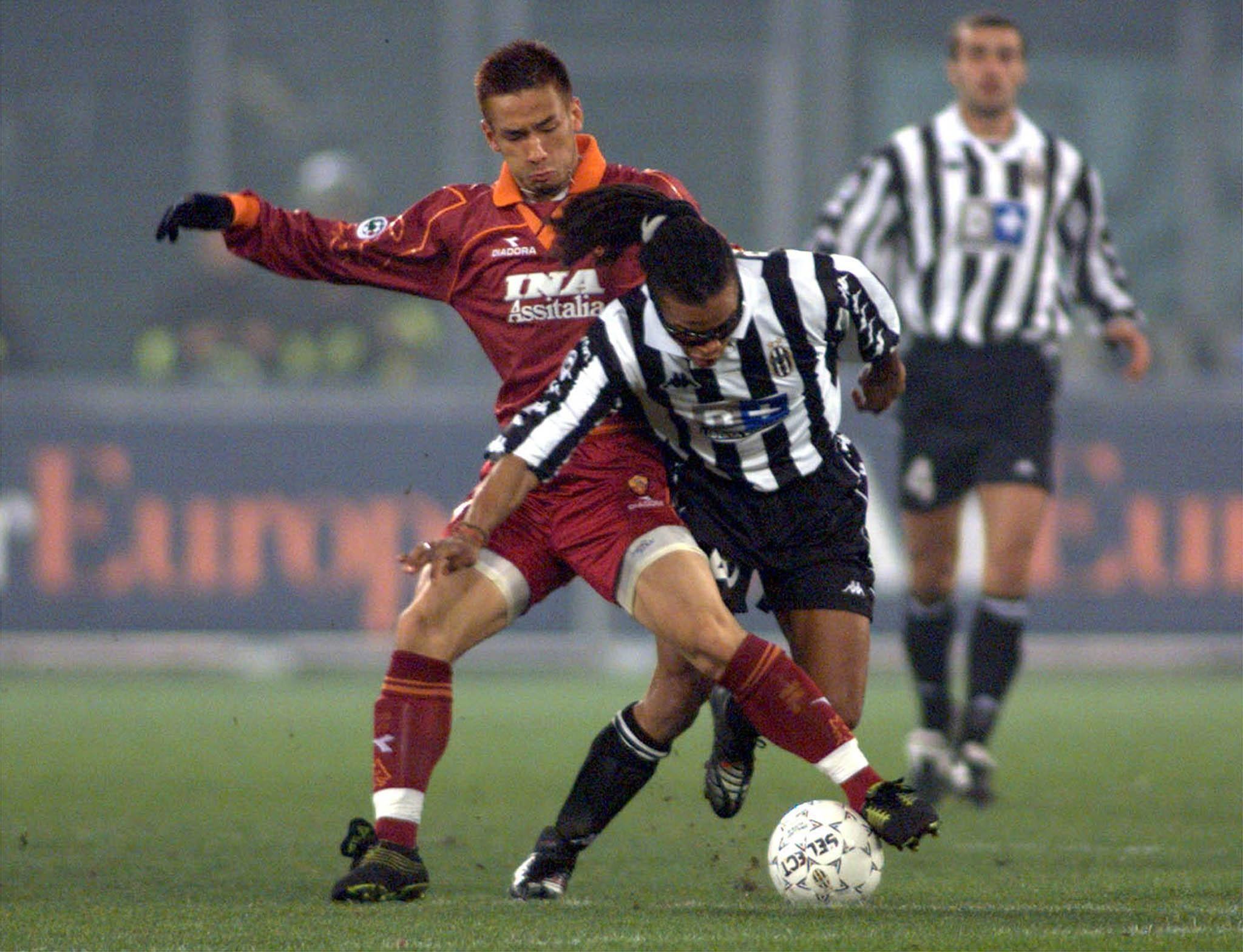 Edgar Davids v Hidetoshi Nakata v AS Roma. Forza