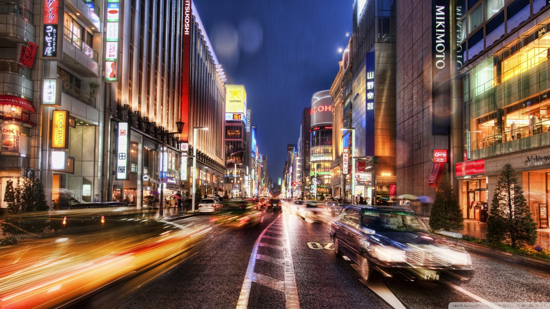 Tokyo Street At Night, HDR ❤ 4K HD Desktop Wallpaper for 4K