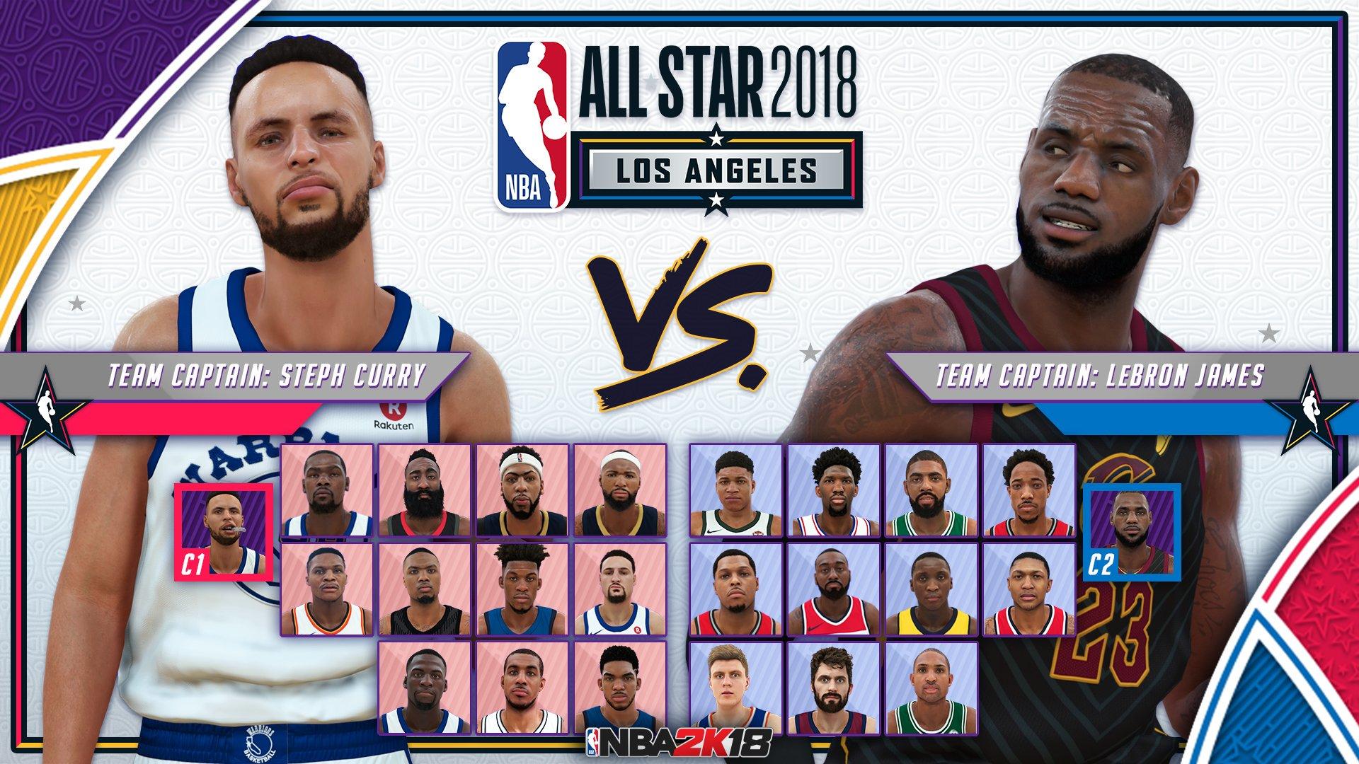 NBA 2K20's your 2018 NBA All Star roster