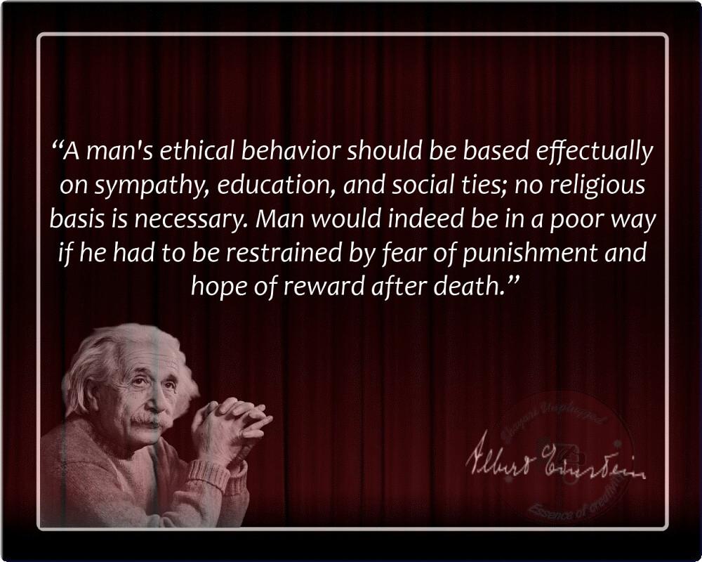 Albert Einstein Quotes Wallpaper. A man's ethical behavio