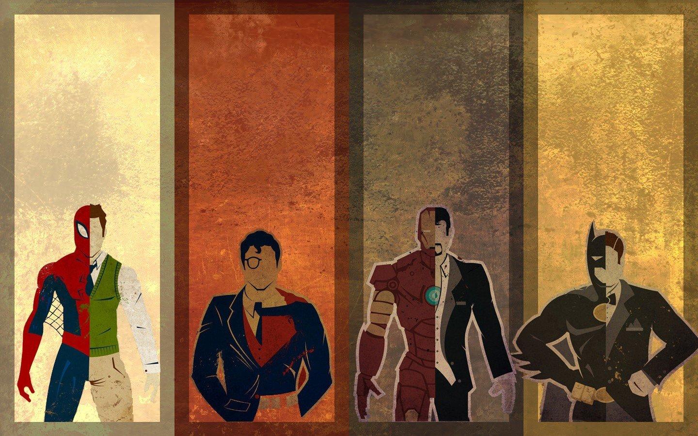 Athah Designs Batman Bruce Wayne Clark Kent Iron Man Panels