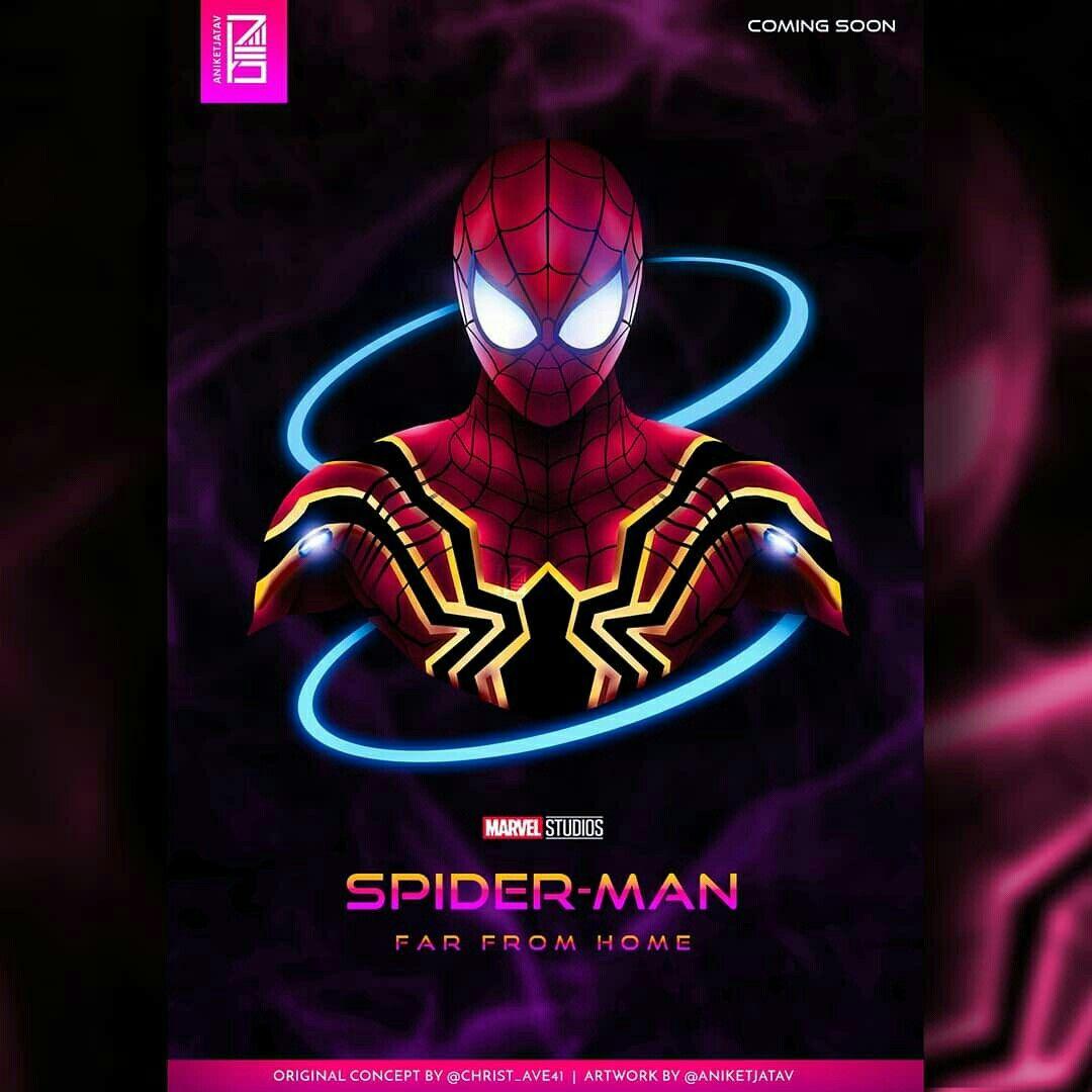 Free download Spider Man Far From Home V2 Neon Marvel