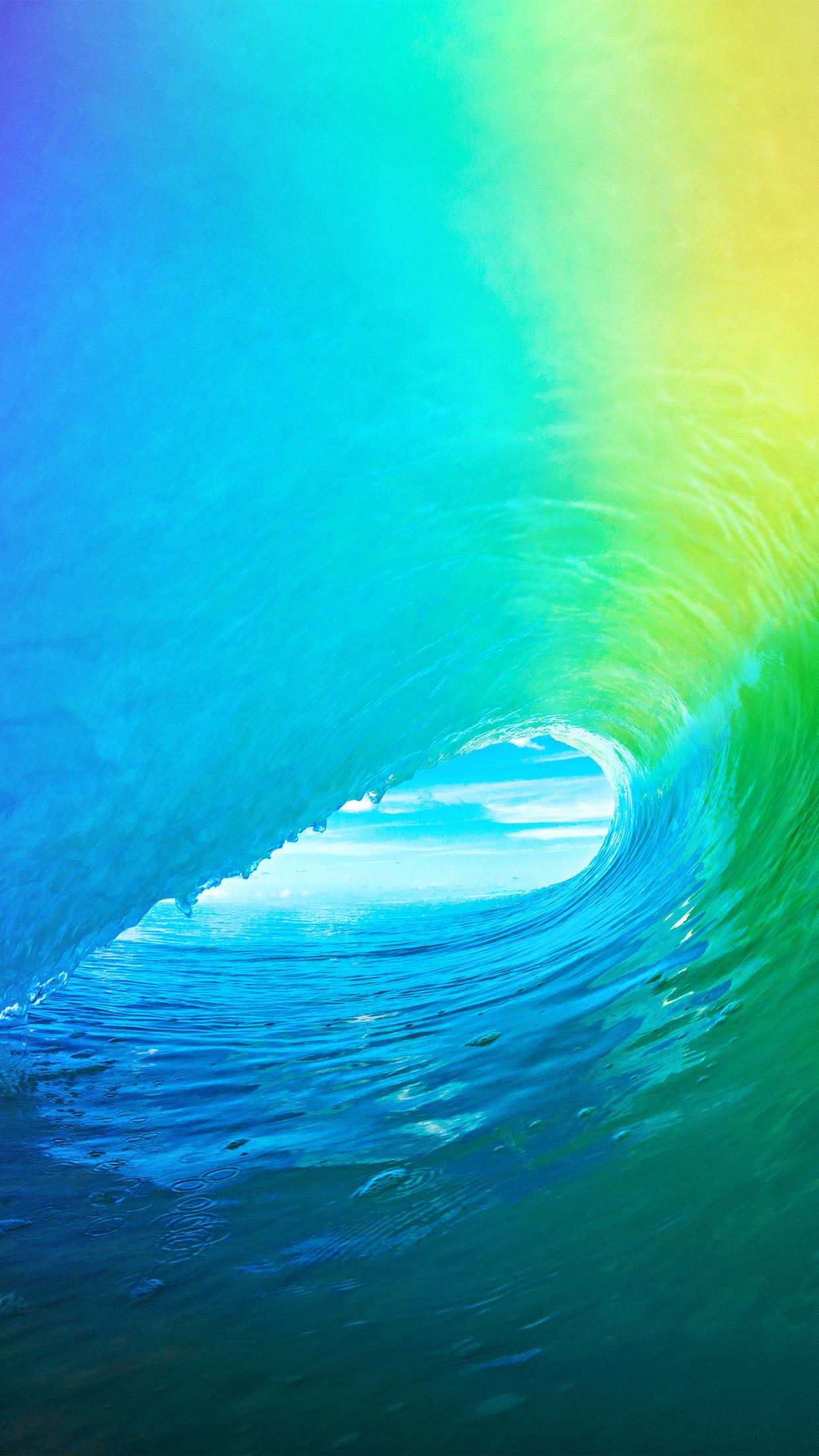 iPhone7papers apple wave rainbow sea ocean