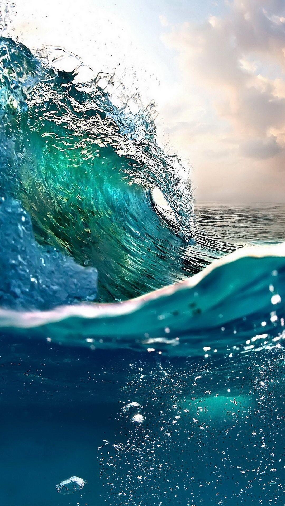 iPhone Wallpaper. Wave, Water, Wind wave, Ocean, Blue, Sea