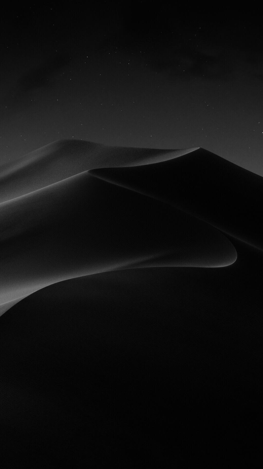 I made this monochrome dark wallpaper based on the macOS