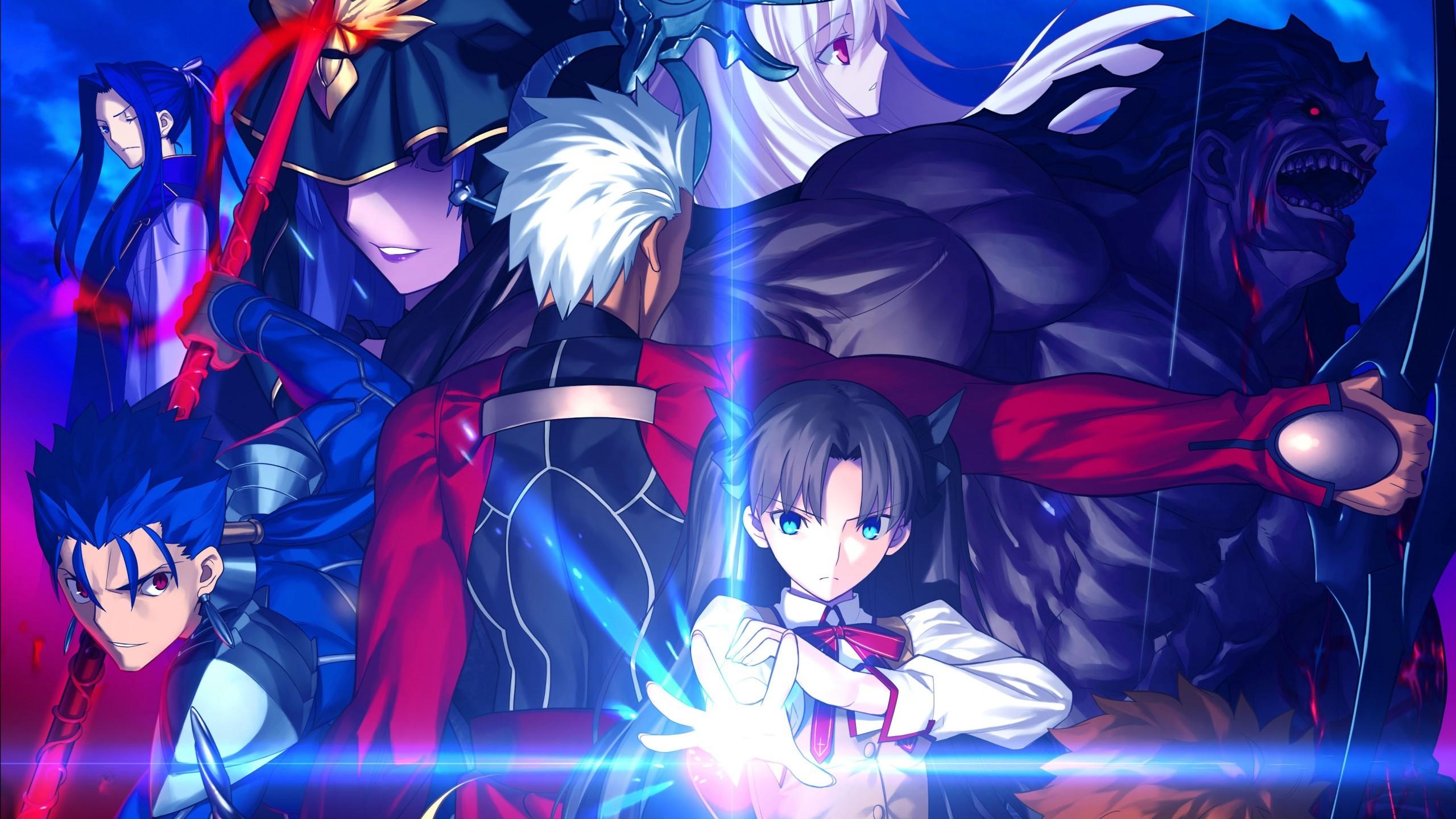 Download 2560x1440 Rin Tohsaka, Rider, Fate Stay Night