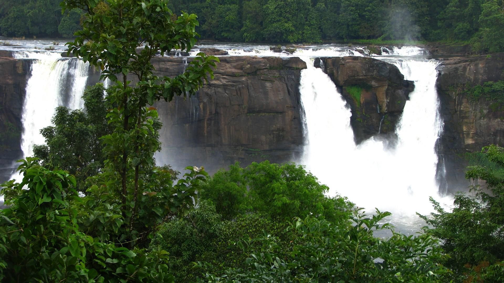 Athirapally Waterfalls Indian Nature HD desktop wallpaper