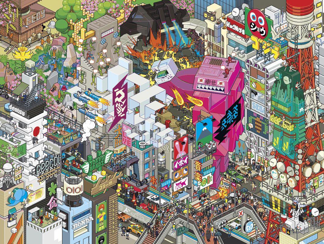 Tokyo Wall Mural by eBoy from Wallpaper Republic