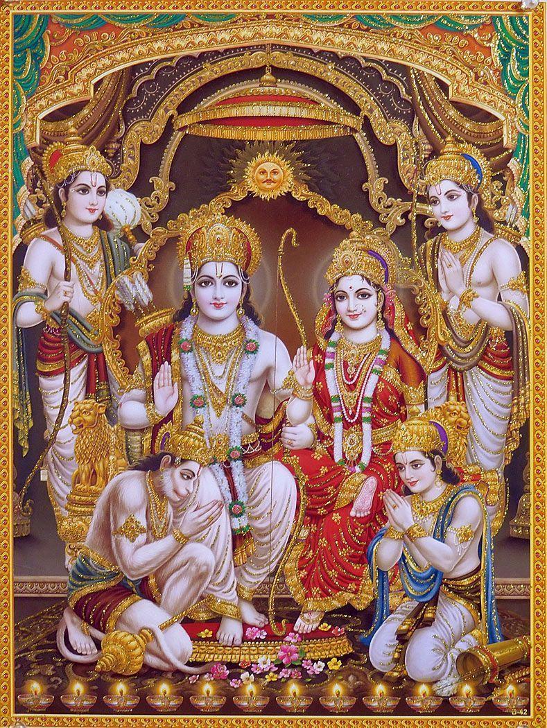 Glitter Poster of Ram Darbar. SHRIRAM. Shri ram