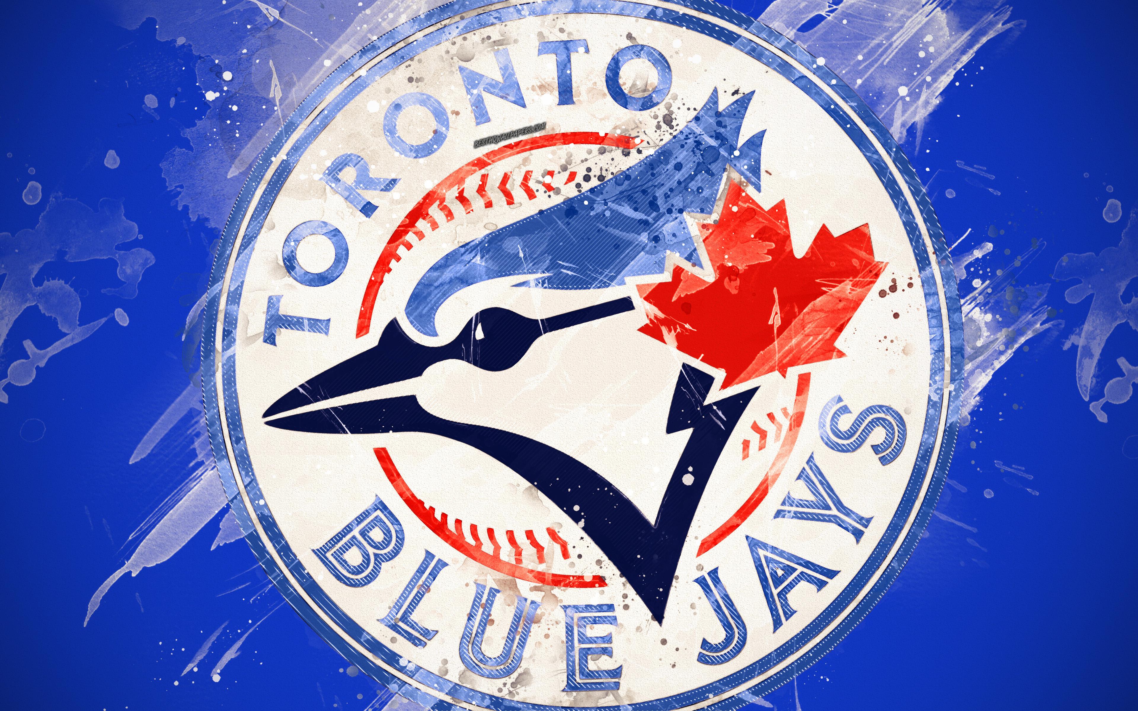 Download wallpaper Toronto Blue Jays, 4k, grunge art, logo